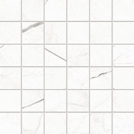 2x2 Square Classic White Mosaic Matte