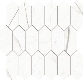 Mixed Size Classic White Picket Mosaic Matte