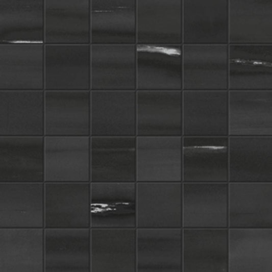 Mixed Size Black Mosaic Matte