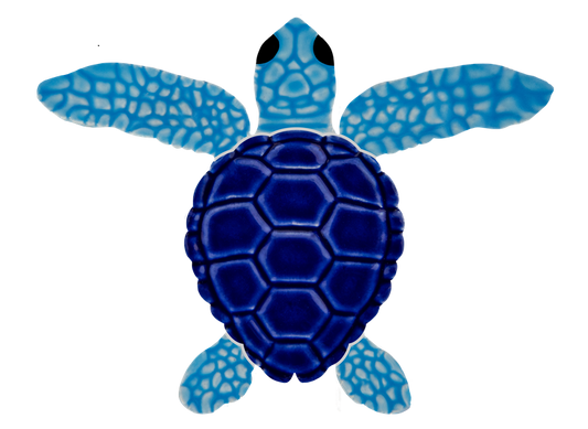 4in Loggerhead Turtle B Mini Blue
