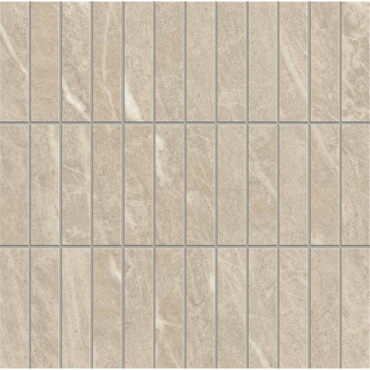 1x4 Domino Cream Matte Porcelain Mosaic