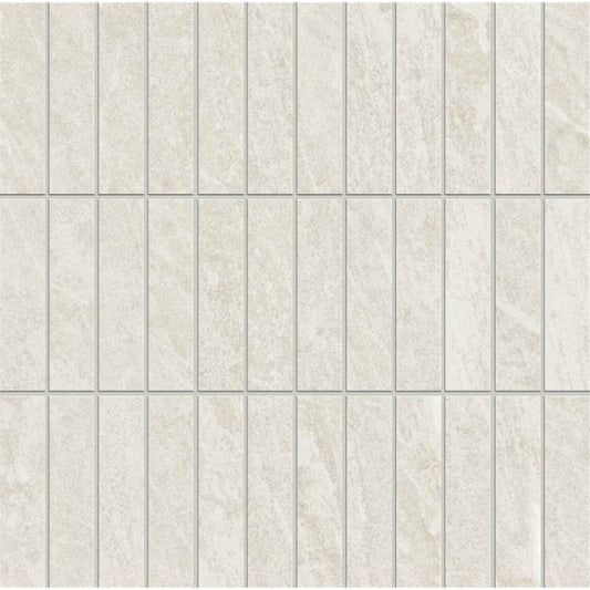1x4 Domino White Matte Porcelain Mosaic