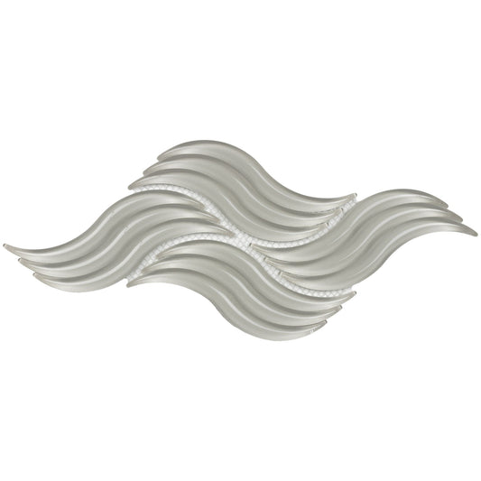 2X6 Crave Destiny Gray Glass Mosaic