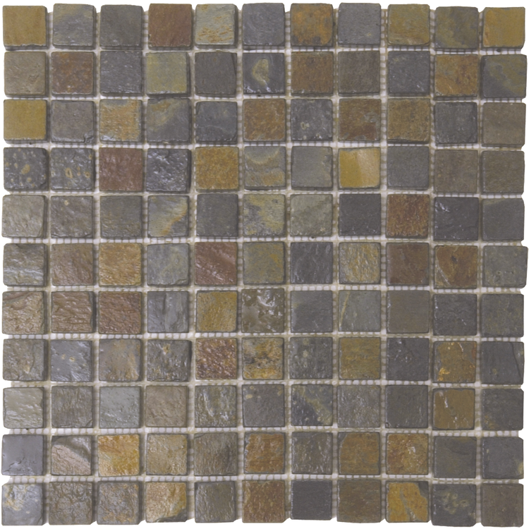 1x1 Rust Mosaic Slate
