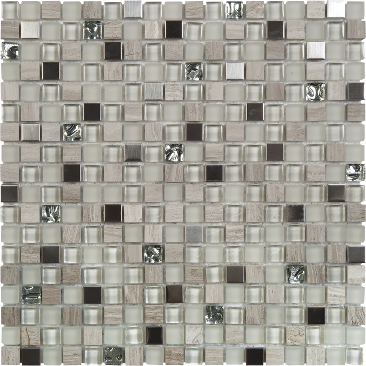5/8x5/8 Mix Steel/Glass Matt-Glossy