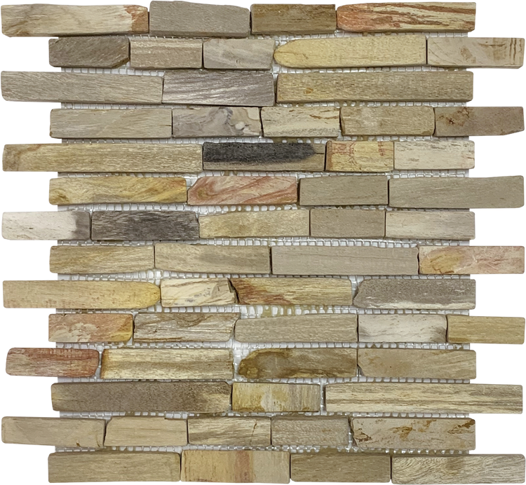 Random Brick Beige/Brown Mix Matte Mosaic