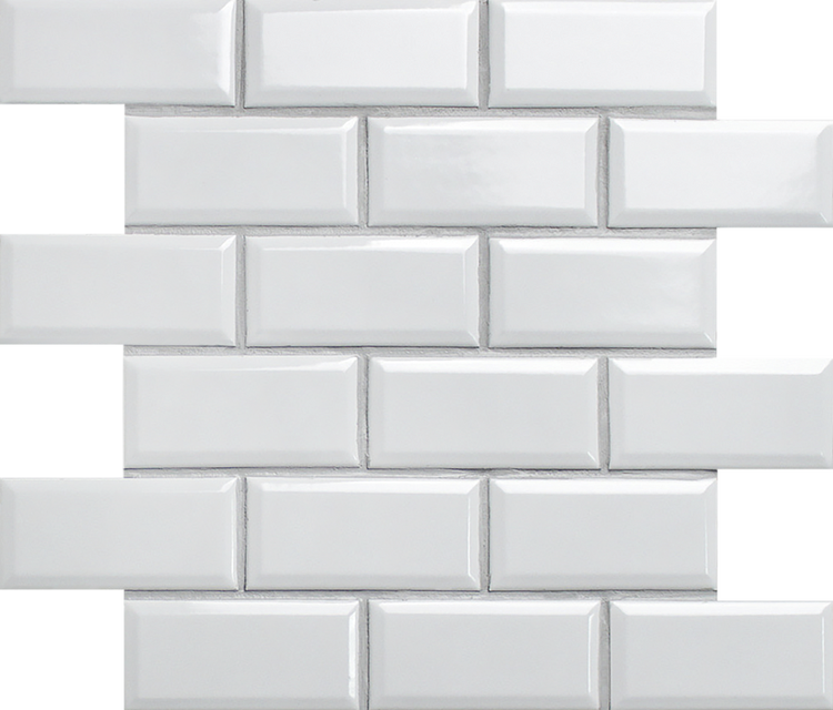 2x4 Mini Subway White Glazed