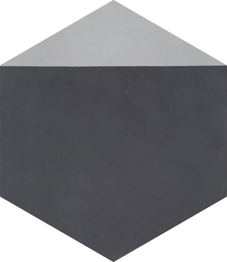 9X8 Hexagon Modern Antracite/Gray