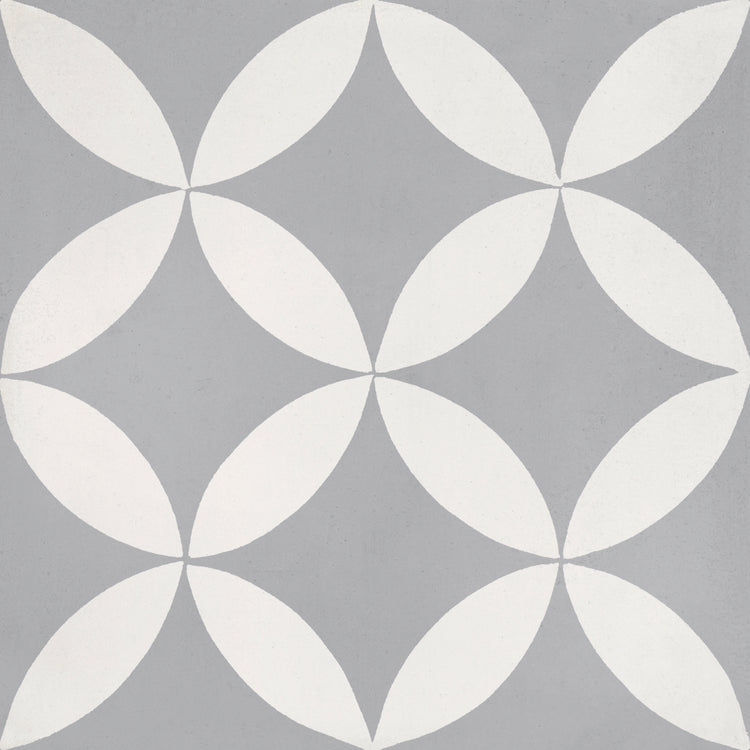 8X8 Modern Dark Gray Off White