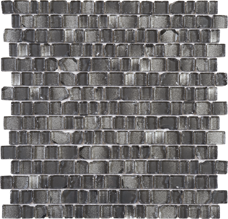 Black Broken Edges Glass Mosaic