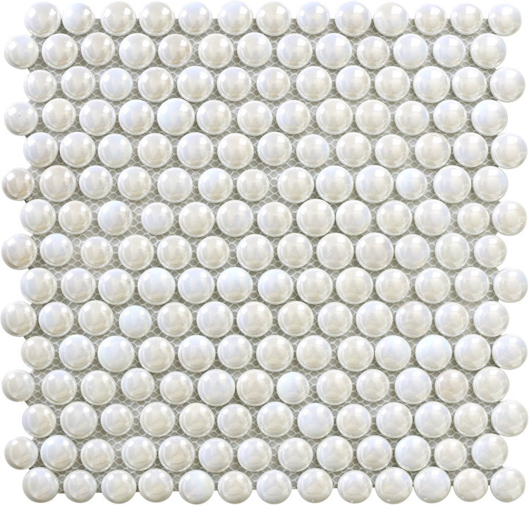 White Penny Round Pebbles