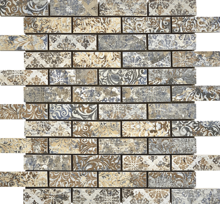 Random Deco Brick Multicolor Beige Matte