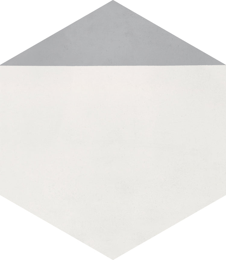 9X8 Hexagon Modern Off White/Gray