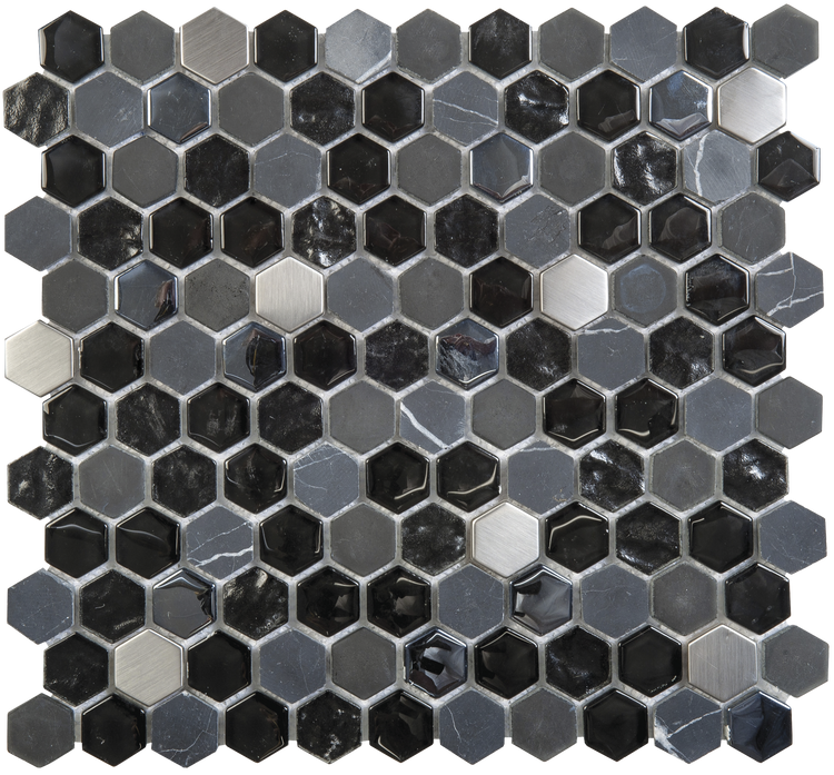 Hexagon Black Mosaic