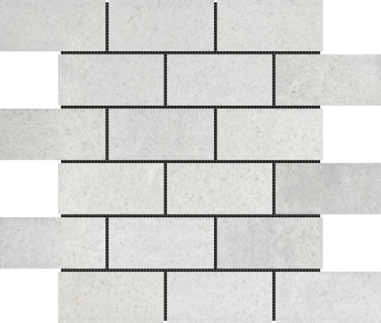 2x4 White Brick Mosaic