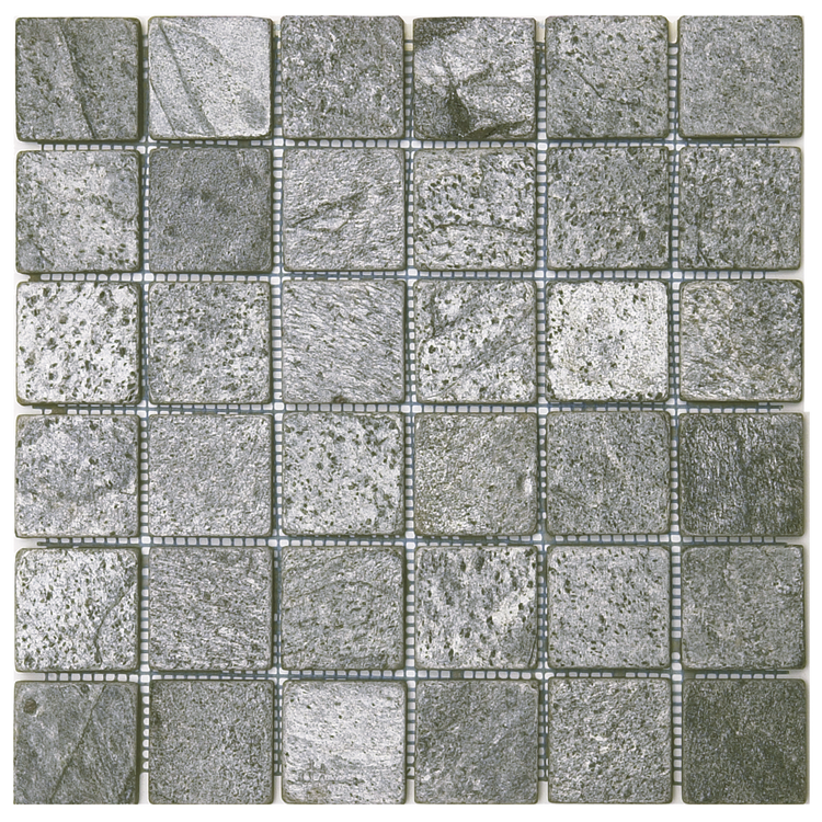 2X2 Silver Gray Matte Quartzite Mosaic
