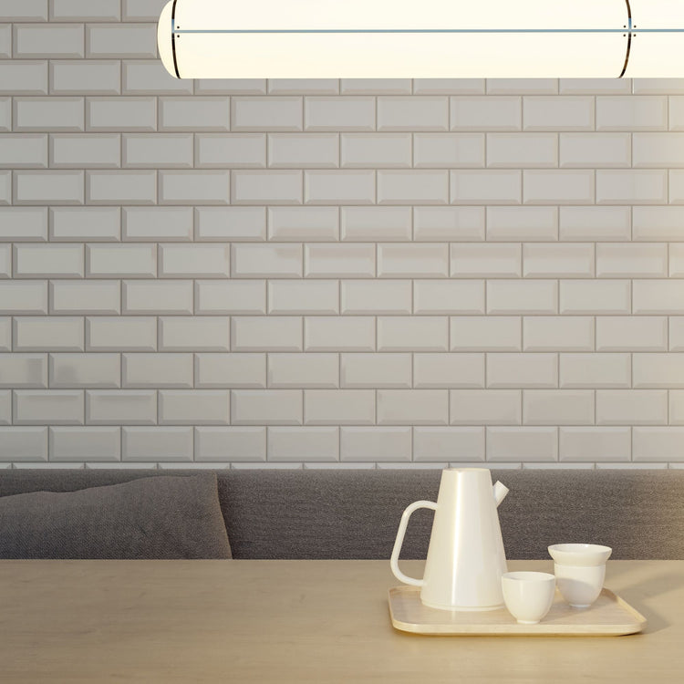 ANATOLIA 3x6 White Glossy Beveled