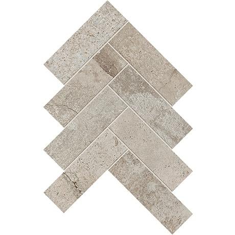 2x6 Gravel Herringbone Mosaic | Contemporary Elegance