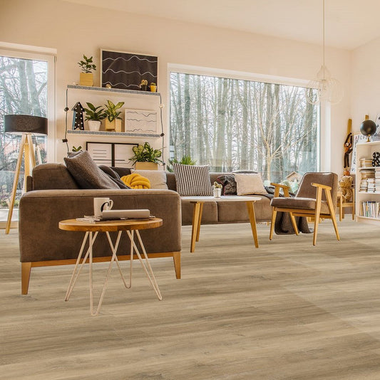 7x48 Pecan 4mm Click Vinyl Embossed