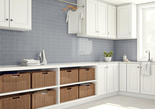 Ceramic tile brings loads of fun and durability to your laundry room space