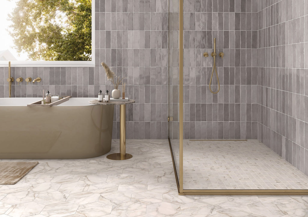 Illustration of Waterproof Porcelain Tile Bathroom Makeover Tips