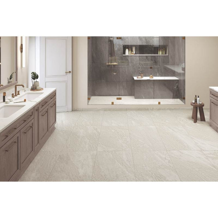 Mixed-Size Linear Coal Mosaic Matte