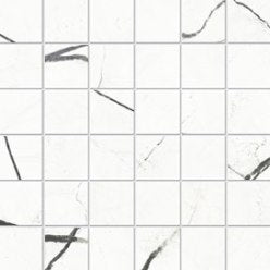 2x2 Square Glam White Mosaic Matte