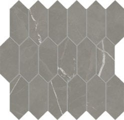 Mixed Size Gray Picket Mosaic Matte