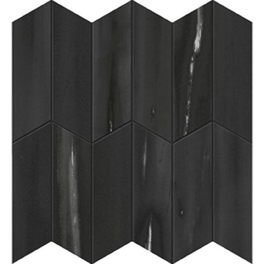 Mixed Size Black Apex Mosaic Matte