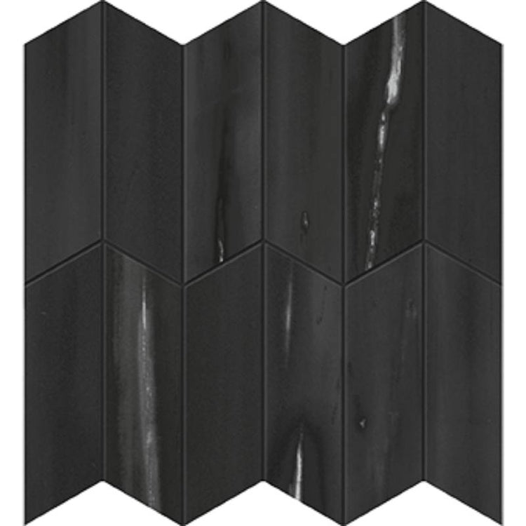 Mixed Size Black Apex Mosaic Matte