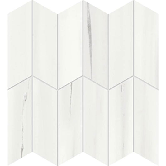 Mixed Size Classic White Apex Mosaic Matte
