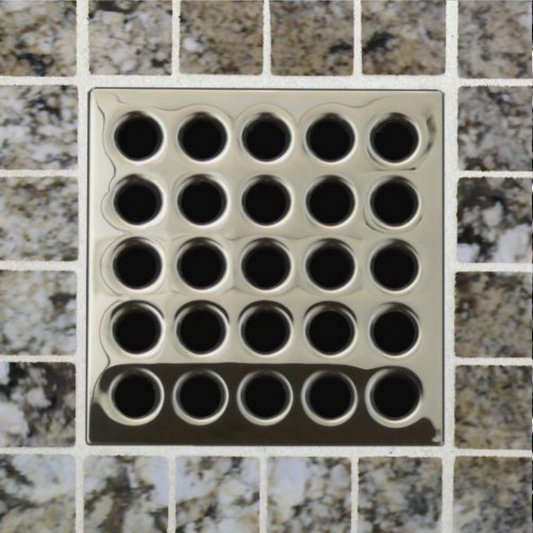 3.75in Square Polished Nickel Grate