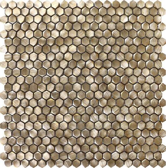 Medium Hex Gold Aluminum Mosaic