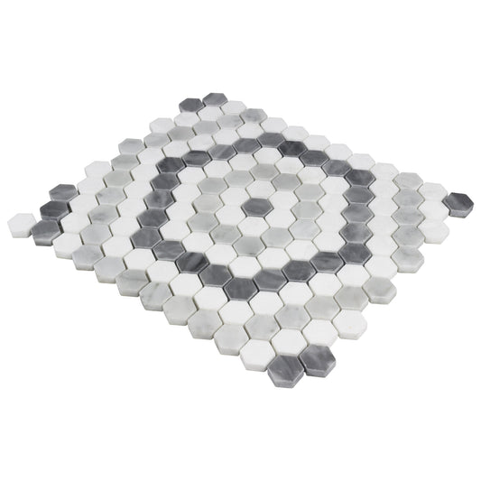 1x1 Marrakesh White Stone Mosaic