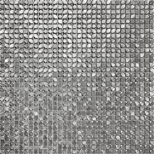 Mini Hex Silver Aluminum Mosaic