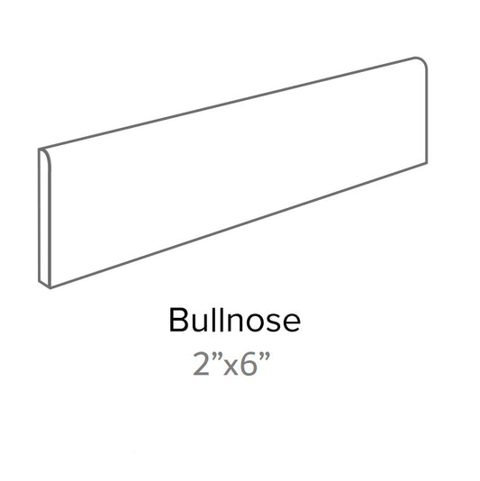 2x6 Ice White Bullnose