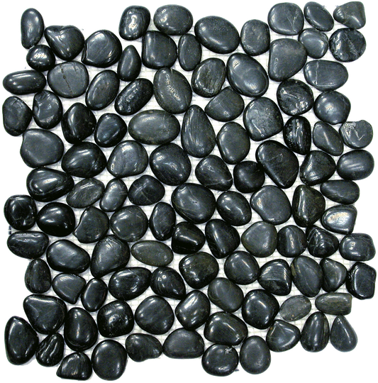 Black Polished Pebble Interlocking