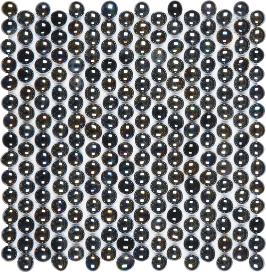 Black Penny Round Pebbles Mosaic