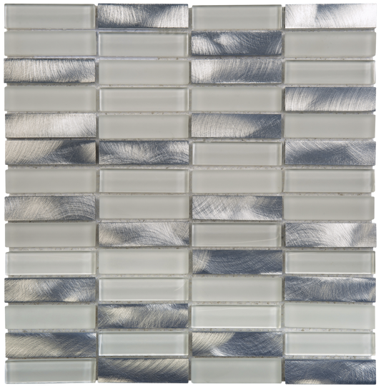 Aluminum White Glass Mosaic