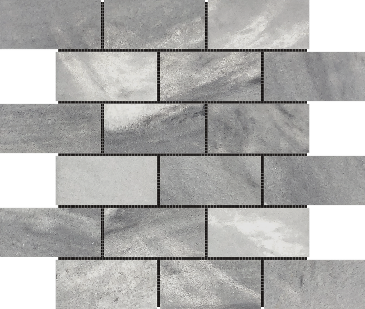 2x4 Brick Ice Grey Mosaic