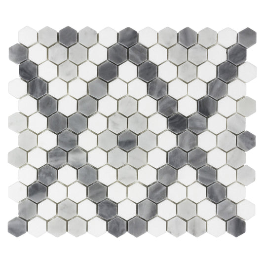 1x1 Kasbah White Stone Mosaic