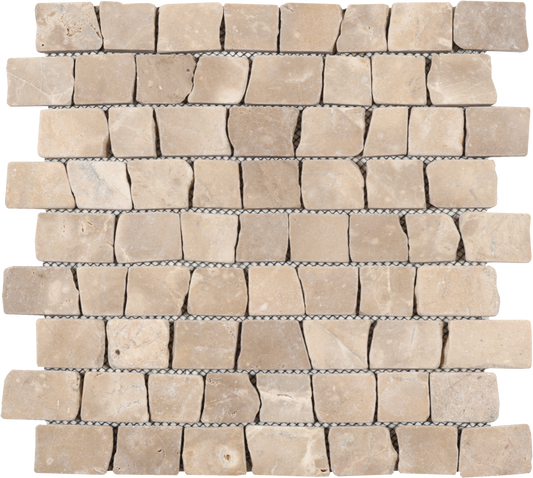 11.6x12 Cappuccino Cubic Brick Marble