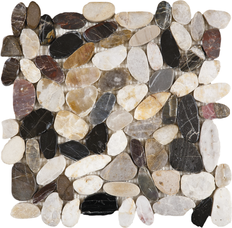 Mix Sliced Polished Pebble Interlock