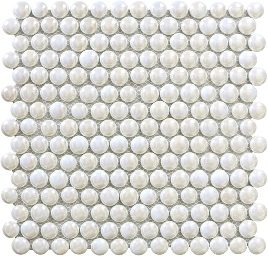 White Penny Round Pebbles