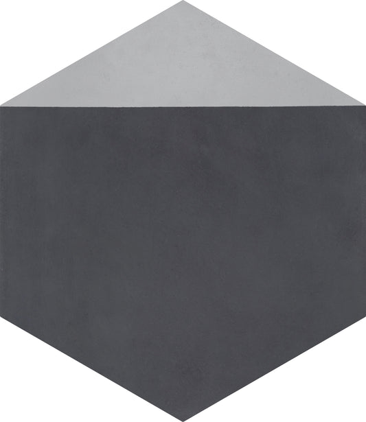 9X8 Hexagon Modern Antracite/Gray