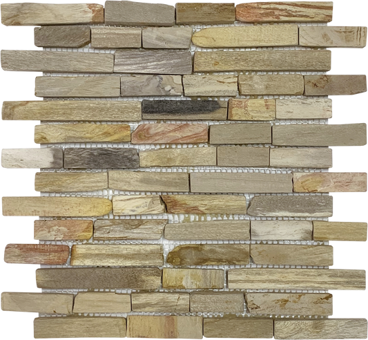 Random Brick Beige/Brown Mix Matte Mosaic