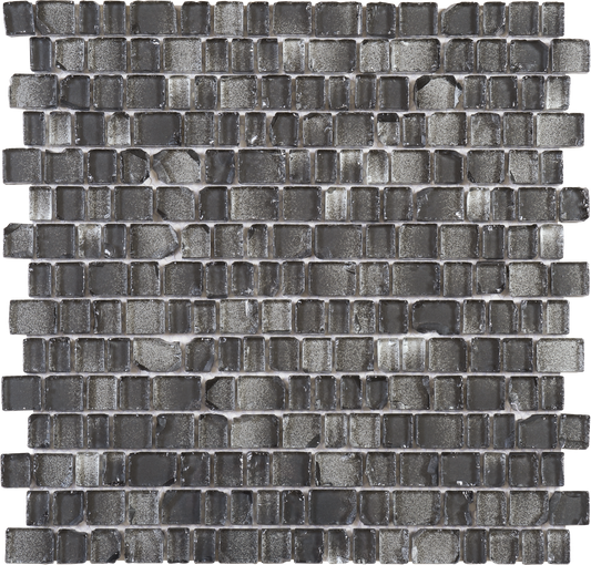 Black Broken Edges Glass Mosaic