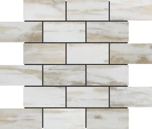 2x4 Beige Mix Rough Surface Mosaic