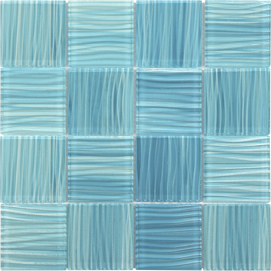 3x3 Striped Aquamarine Glass Pool