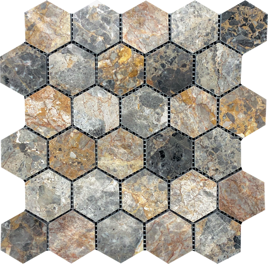 Royal Vein Hexagon Mosaic